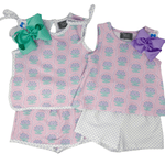 Purple Floral Back Ruffle Set Girls Sets True