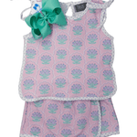 Purple Floral Tie Set Girls Sets True