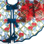 Quilt Tree Skirt - Poinsettias Seasonal 8 Oak Lane