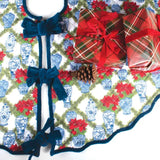 Quilt Tree Skirt - Poinsettias Seasonal 8 Oak Lane