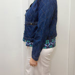 Quilted Jean Jacket - Dark Denim Tops Entro