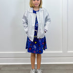 Quilted Moto Jacket - Silver Girls Outerwear Bisby