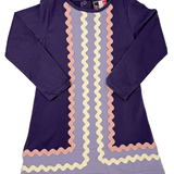 Quincy Ric Rac Dress - Purple - Sugar Babies Children's Boutique/Meg's Shoppe