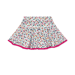 Quinn Skort - Bashful Blooms/Power Pink Girls Skirts + Bloomers Set Athleisure