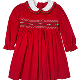 Rachel Dress - Red Corduroy - Sugar Babies Children's Boutique/Meg's Shoppe