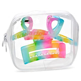 Rainbow Clips in Reusable Pouch Kids Hair Accessories IScream