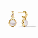 Rainbow Hoop & Charm Earring - Iridescent Clear Crystal Earrings Julie Vos