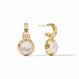 Rainbow Hoop & Charm Earring - Iridescent Clear Crystal Earrings Julie Vos