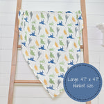 Rawr-Some Baby Muslin Swaddle Blanket Baby Accessories LollyBanks