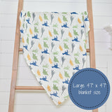 Rawr-Some Baby Muslin Swaddle Blanket Baby Accessories LollyBanks