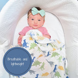 Rawr-Some Baby Muslin Swaddle Blanket Baby Accessories LollyBanks
