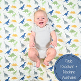 Rawr-Some Baby Muslin Swaddle Blanket Baby Accessories LollyBanks