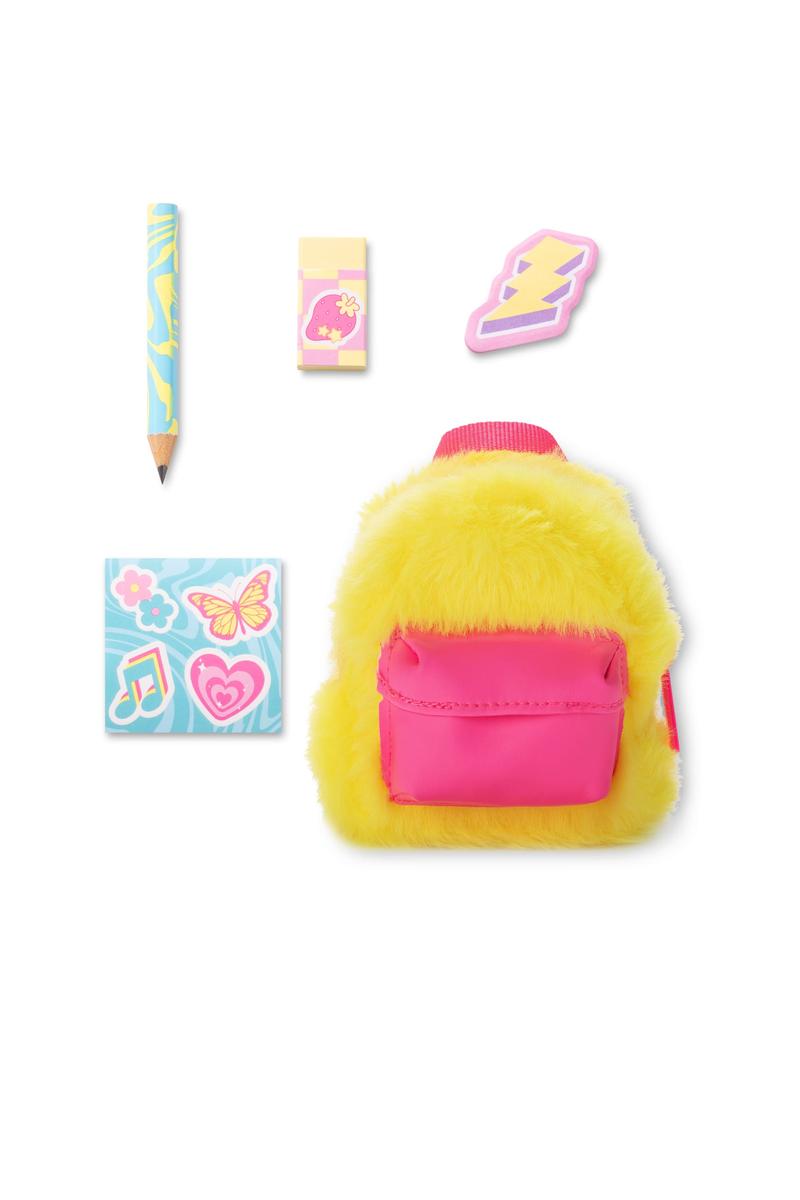 Real Little Neon Backpack Single - Assorted Toys License 2 Play Yellow Fuzz/Neon Pink