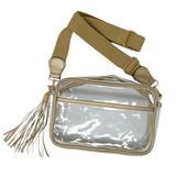 Rectangle Cross Body Stadium Bag - Gold Purses + Totes Sugar Babies Children's Boutique/Meg's Shoppe