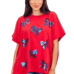 Red Americana Sparkle Top Tops Mudpie