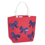 Red Americana Sparkle Tote Purses + Totes Mudpie