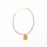 Red Jade Chain with NC - Sugar Babies Children's Boutique/Meg's Shoppe