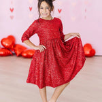 Red Sequin Dress Girls Occasion Dresses Mila & Rose