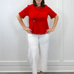 Red Velvet Twist Top Tops Entro