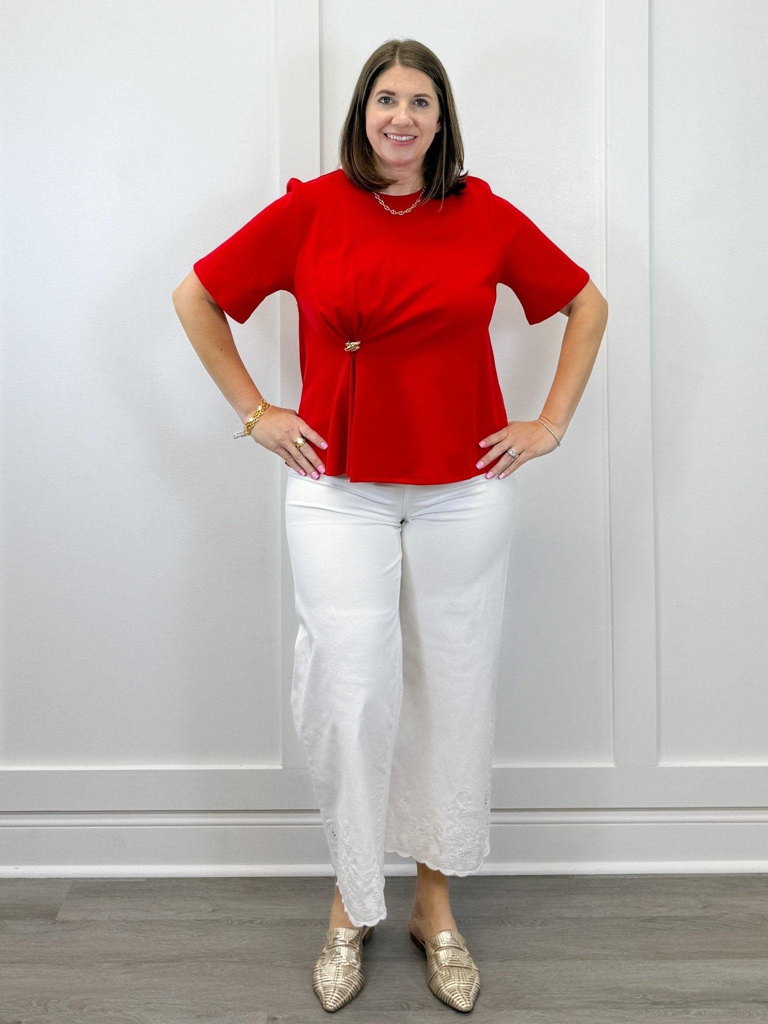 Red Velvet Twist Top Tops Entro