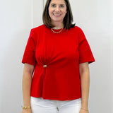 Red Velvet Twist Top Tops Entro