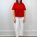 Red Velvet Twist Top Tops Entro