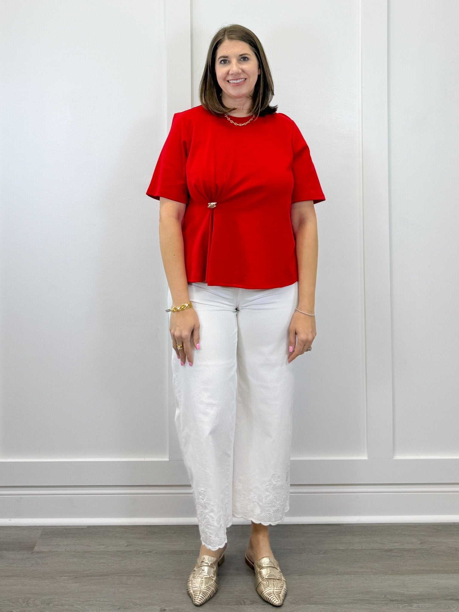 Red Velvet Twist Top Tops Entro