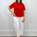 Red Velvet Twist Top Tops Entro