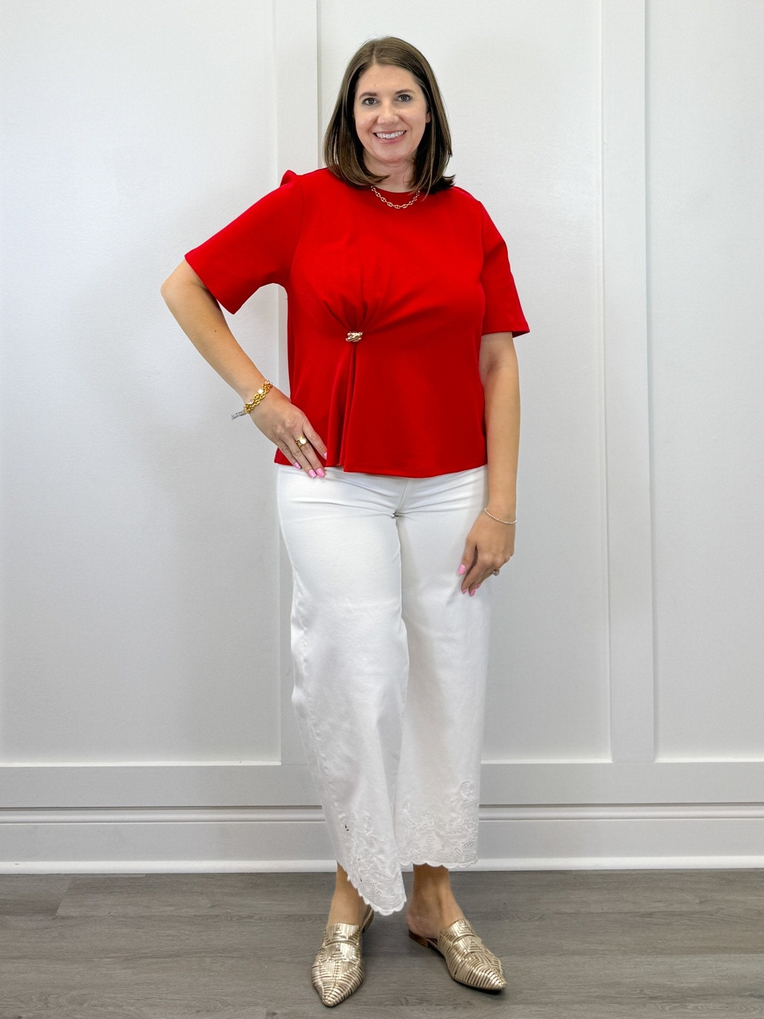 Red Velvet Twist Top Tops Entro