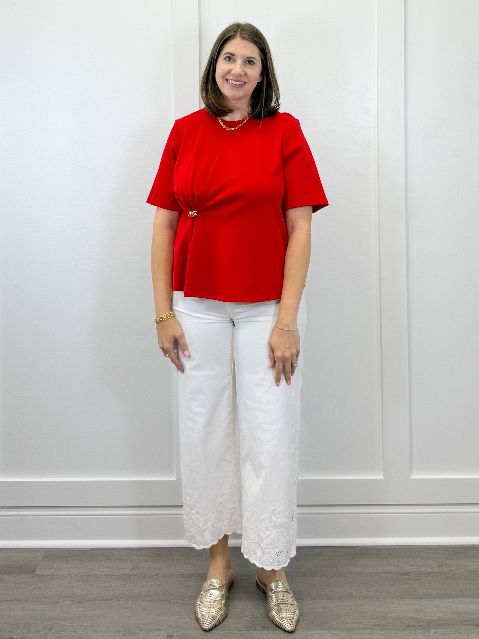Red Velvet Twist Top Tops Entro