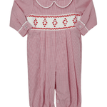 Red Windowpane Geo Bubble Longall Boys Bubbles + Rompers Banana Split