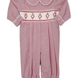 Red Windowpane Geo Bubble Longall Boys Bubbles + Rompers Banana Split