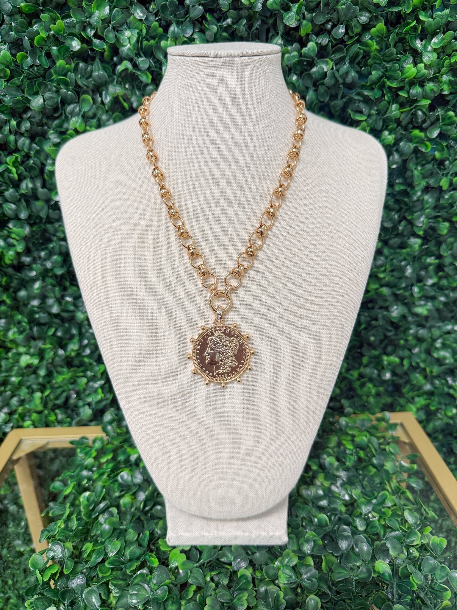 Regal Coin Charm Necklace - Sugar Babies Children's Boutique/Meg's Shoppe