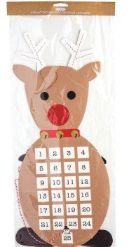 Reindeer Christmas Countdown Door Hanger Seasonal Mudpie