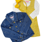 Retro Jumper - Aspen Floral Apricot Girls Play Dresses Bisby
