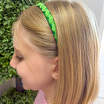 Ric Rac Lined Headband - Green Kids Hair Accessories Wee Ones