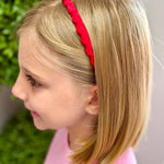 Ric Rac Lined Headband - Red Kids Hair Accessories Wee Ones