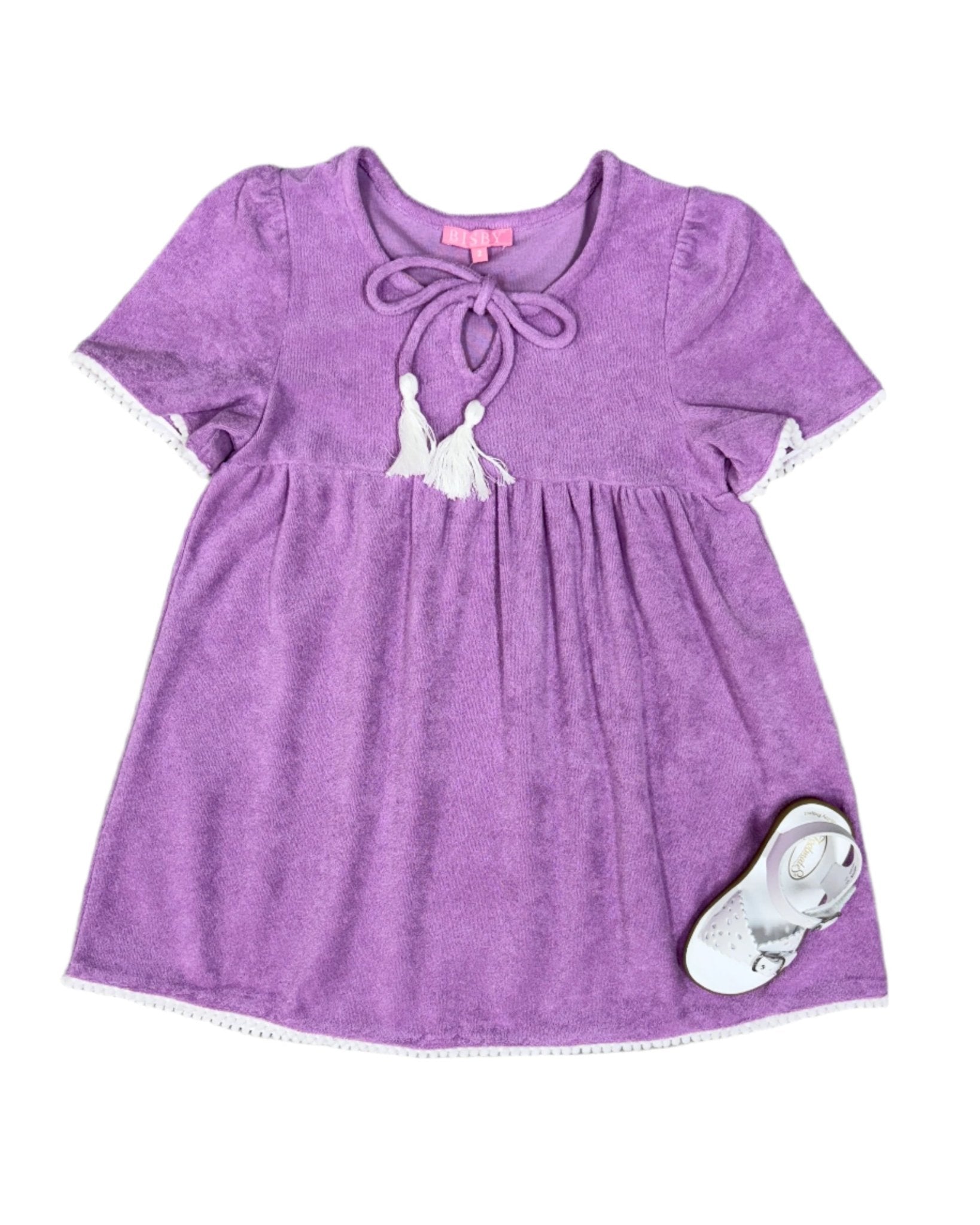 Riviera Dress - Lilac Terry Girls Play Dresses Bisby