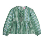 Riviera Top - Fairfield Forest Stripe Girls Tops + Tees Bisby