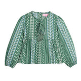 Riviera Top - Fairfield Forest Stripe Girls Tops + Tees Bisby