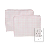 Roadie Large - Pimlico Plaid Pink Zip Pouch - Sugar Babies Children's Boutique/Meg's Shoppe