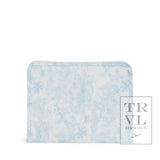 Roadie Medium - Bunny Toile Blue Zip Pouch - Sugar Babies Children's Boutique/Meg's Shoppe