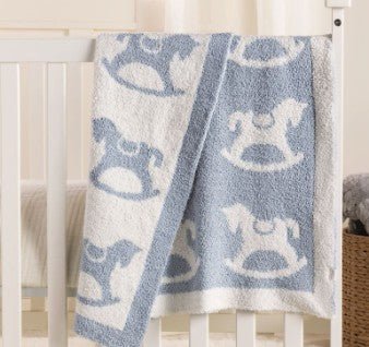 Rocking Horse Chenille Blanket - Sugar Babies Children's Boutique/Meg's Shoppe