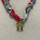 Rodeo Rose Scarf Necklace: Southern Belle Bow Necklaces Deep South Originals, LLC