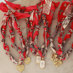 Rodeo Rose Scarf Necklace: White Radiance Necklaces Deep South Originals, LLC