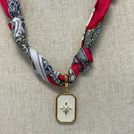 Rodeo Rose Scarf Necklace: White Radiance Necklaces Deep South Originals, LLC