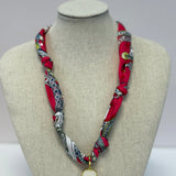 Rodeo Rose Scarf Necklace: White Radiance Necklaces Deep South Originals, LLC