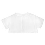Romper with Pintucks - White Boys Bubbles + Rompers Petit Ami & Zubels