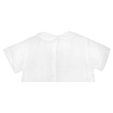 Romper with Pintucks - White Boys Bubbles + Rompers Petit Ami & Zubels