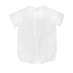 Romper with Pintucks - White Boys Bubbles + Rompers Petit Ami & Zubels